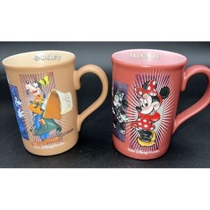 Ceramic Coffee Mugs Minnie Mouse & Goofy  Walt Disney World Character